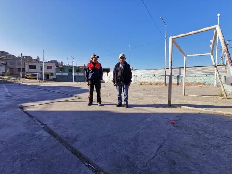 Loza deportiva abandonada. Foto de Gerardo Ramos