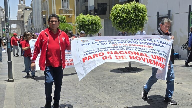 Trabajadores del Banco de la Nación acataron paro de 24 horas