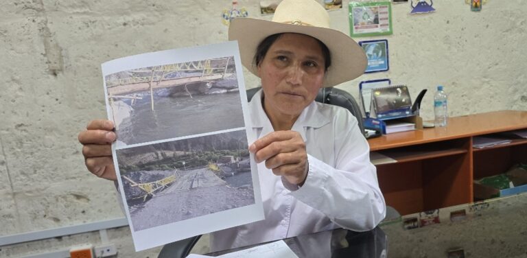 Piden intervención a los puentes de Chococo y Tomepampa afectados por lluvias