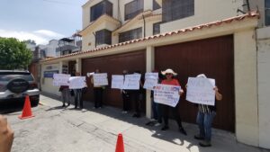 Protesta padres de familia Qal iwarma. Foto de Gerardo Ramos