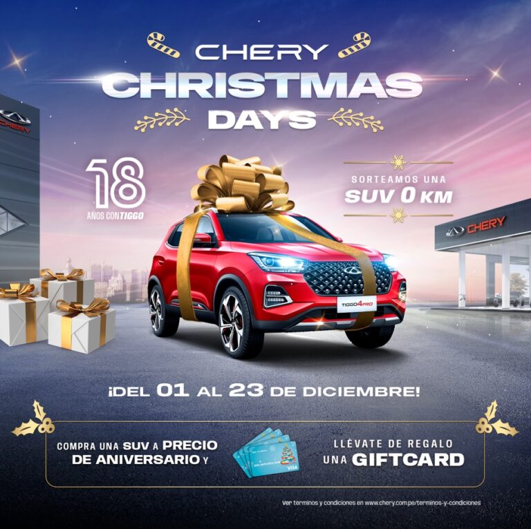 ¡Celebra la Navidad con Chery y gana un vehículo nuevo!