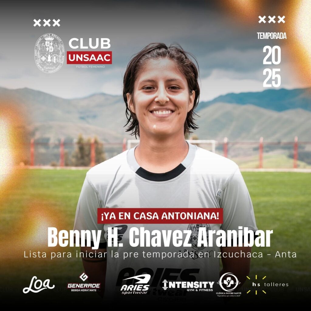 Anuncio oficial de UNSAAC sobre la llegada de Benny Chávez.