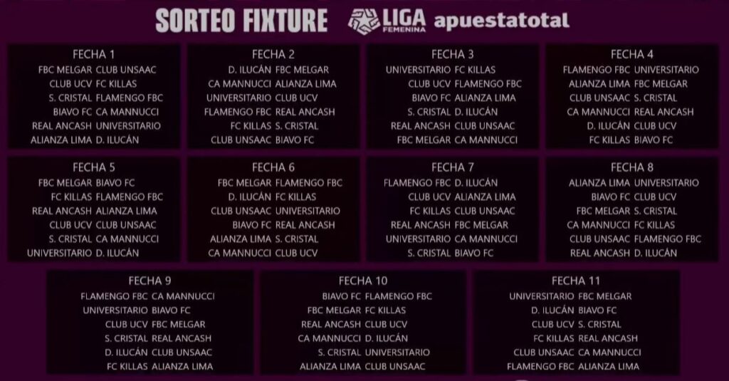 Calendario de la Liga Femenina 2025.