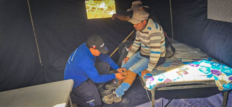 Más de 100 peregrinos fueron atendidos en el primer día de festividad de la Virgen de Chapi