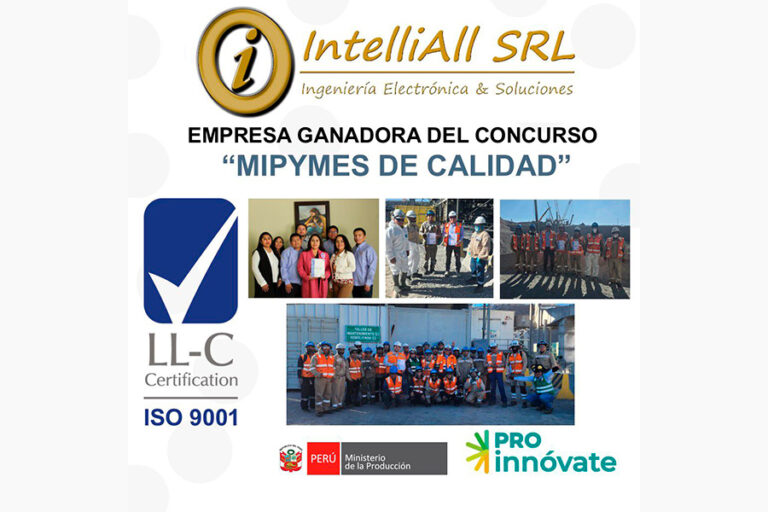 INTELLIALL S.R.L. obtiene certificación ISO 9001:2015 tras ganar concurso MIPYMES de Calidad de ProInnovate