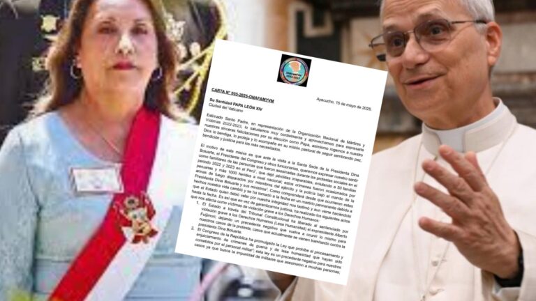 Deudos de asesinados en protestas contra Dina Boluarte acuden al Papa León XIV para exigir justicia