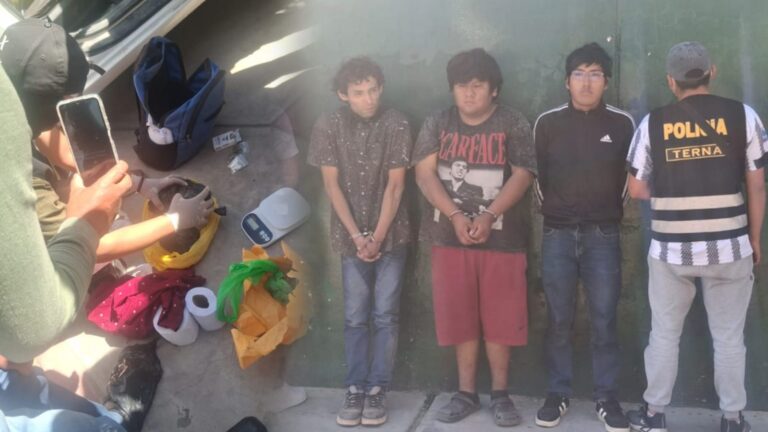 PNP detiene a tres presuntos comercializadores de droga en Cerro Colorado