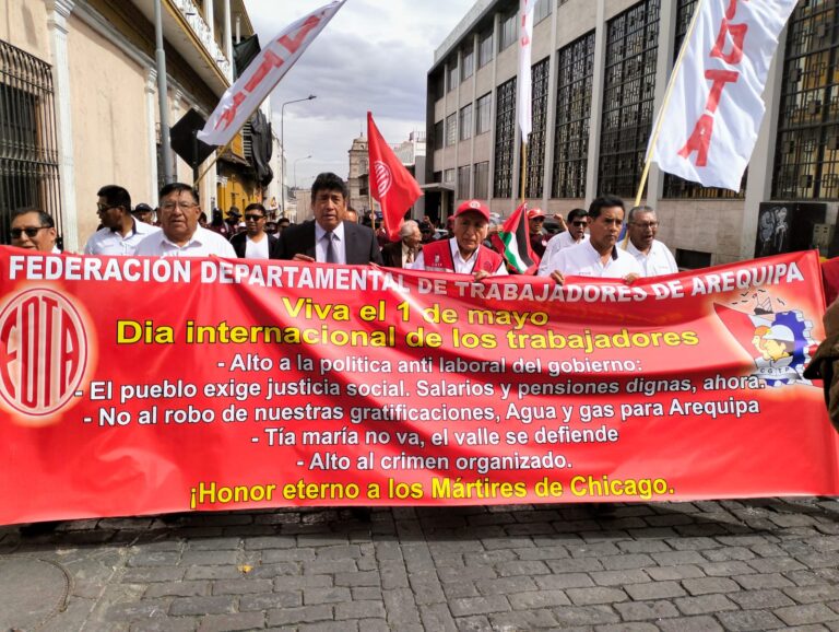 Día del Trabajo: FDTA marcha exigiendo mejoras laborales