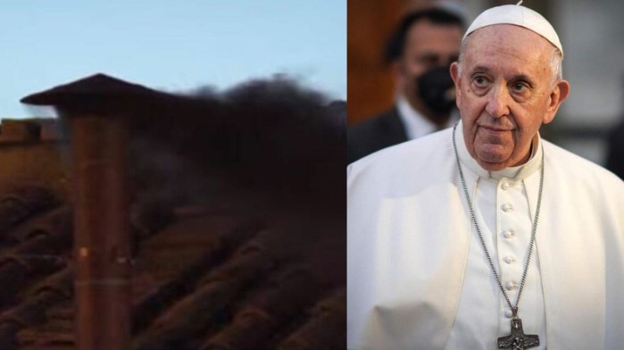 Humo negro confirma que aún no eligen al sucesor del Papa Francisco