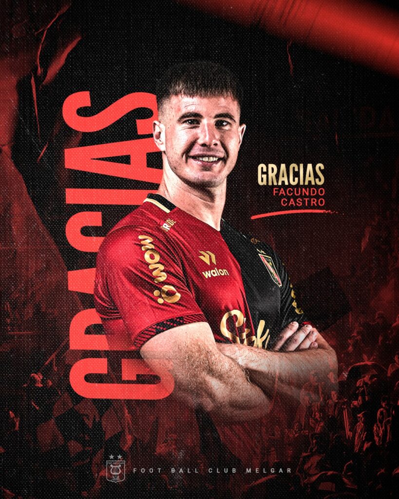 Comunicado oficial de FBC Melgar sobre la salida de Facundo Castro.