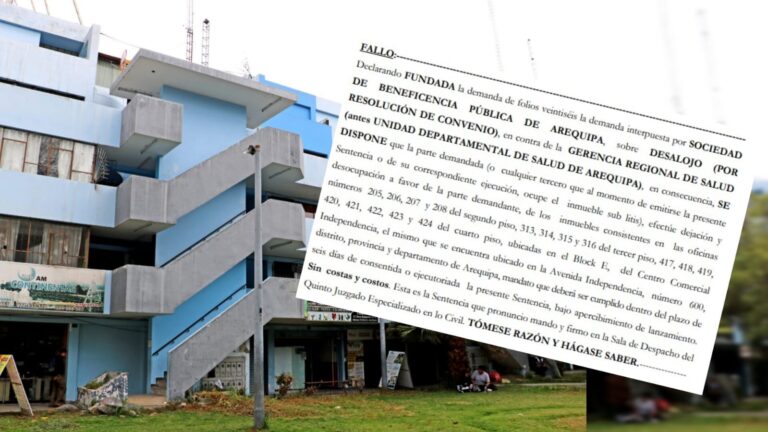 Poder Judicial ordena a la Geresa el desalojo de 16 departamento usados indebidamente por la Red de Salud Arequipa Caylloma