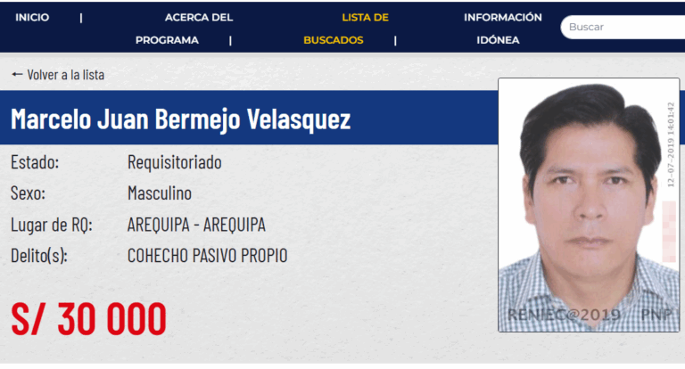 Correcaminos del Sur: Juan Bermejo, exasesor de Yamilia Osorio, fue detenido por la PNP