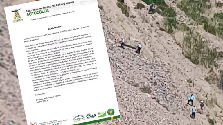 Caylloma: Turista muere al caer de mirador en el Colca