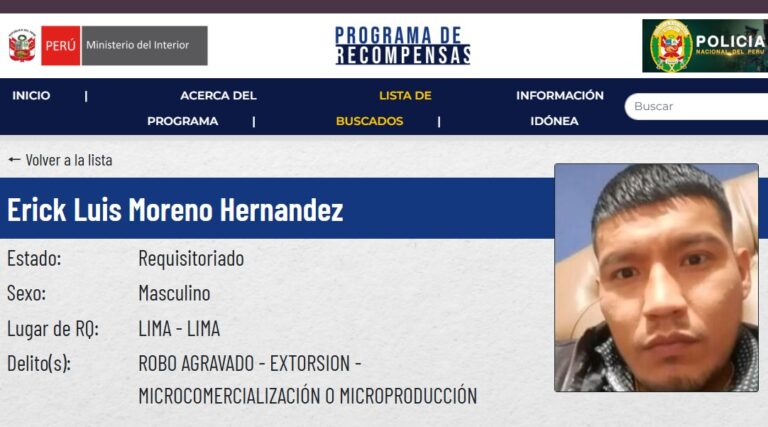 Gobierno ofrecerá S/1 millón por captura de alias “el Monstruo”