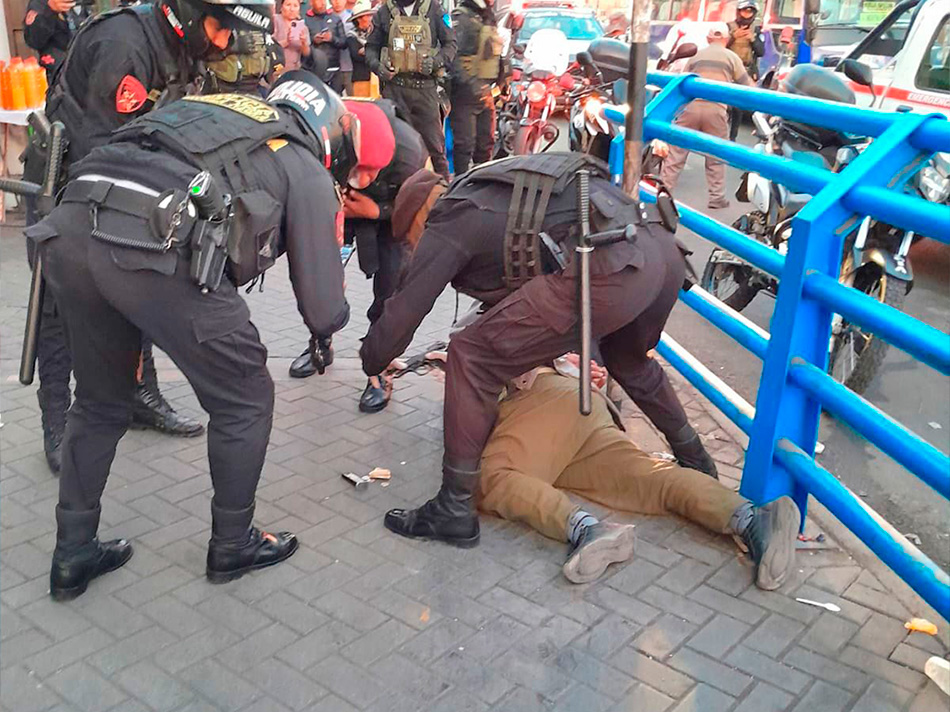Rápido operativo conjura amenaza en zona comercial de Arequipa